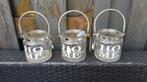 3 brocante glazen emmertjes Glass Home decor. S17, Antiek en Kunst, Ophalen of Verzenden