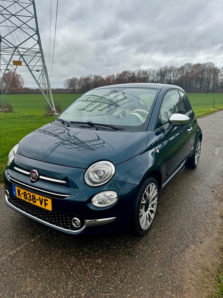 Fiat 500 1.2 lounge 2017 donker blauw, Auto's, Fiat, Bedrijf, ABS, Airbags, Bluetooth, Cruise Control, Elektrische ramen, Navigatiesysteem