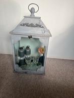 Grote kandelaar met glas en decoratie, Antiek en Kunst, Ophalen