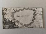 Zeldzame mini gravure Groningen - authentiek 340 jr oud, Antiek en Kunst, Kunst | Etsen en Gravures, Ophalen of Verzenden
