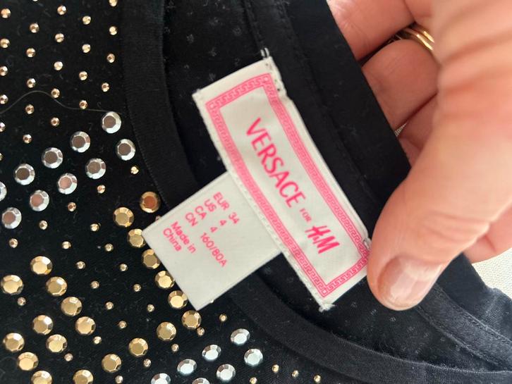 Versace for H&M Top - Maat XS, Kleding | Dames, Tops, Zo goed als nieuw, Zwart, Zonder mouw, Ophalen of Verzenden