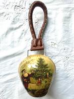 Leuke  grote kerstbel metaal met leren handvat. Leuk, Diversen, Kerst, Ophalen of Verzenden