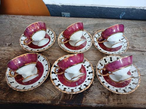 Leuke antieke kopjes Versailles porcelaine, Antiek en Kunst, Antiek | Servies compleet, Ophalen of Verzenden