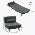 Multifunctionele slaapstoel / loungebed slaapbank, Huis en Inrichting, Nieuw, Grijs, Eenpersoons, 70 cm of minder