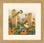 Borduurpakket  kwetterende vogels PN0145543, Hobby en Vrije tijd, Ophalen of Verzenden, Nieuw, Handborduren, Borduurpakket