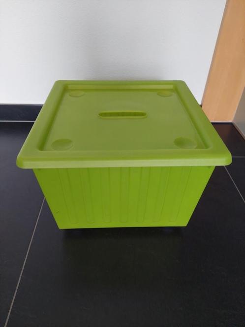 Ikea opbergkist op wieltjes model Vessla groen, Huis en Inrichting, Woonaccessoires | Kisten, Gebruikt, Minder dan 50 cm, Minder dan 50 cm