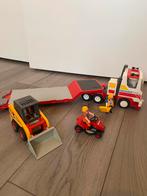 Playmobil vrachtwagen bobcat en grasmaaier, Ophalen of Verzenden