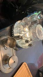 Antieke glazen peper en zout zilverwerk, Antiek en Kunst, Antiek | Glas en Kristal, Ophalen