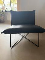 Lederen fauteuil van Jess Design, Huis en Inrichting, Stoelen, Twee, Blauw, Leer, Ophalen of Verzenden