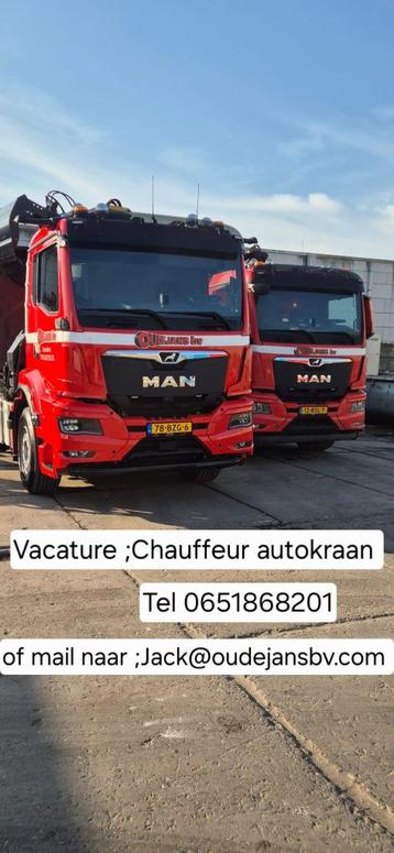 vactures chauffeur beschikbaar voor biedingen