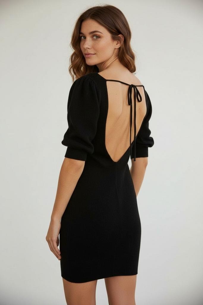 Ba&sh Stormi jurk L 40  Nieuw zwart, Kleding | Dames, Jurken, Nieuw, Maat 38/40 (M), Zwart, Boven de knie, Verzenden