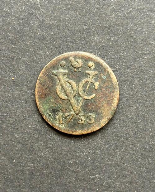 VOC Duit West-Friesland, 1753, Postzegels en Munten, Munten | Nederland, Overige waardes, Vóór koninkrijk, Ophalen of Verzenden