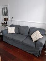 Donkergrijze Ikea Ektorp 3 zits bank, Gebruikt, 150 tot 200 cm, Driepersoons, 75 tot 100 cm