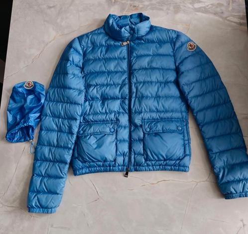 Moncler Damesjas Longue Saison Maat 0 (XS) Blauw, Kleding | Dames, Jassen | Zomer, Zo goed als nieuw, Blauw, Ophalen of Verzenden