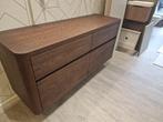 Massief eiken houten badmeubel met ronde hoeken 140cm waskom, 100 tot 150 cm, Nieuw, Ophalen of Verzenden, Minder dan 100 cm