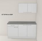 KEUKENBLOKJES 160 cm WIT NIEUW IN DE VERPAKKING, Ophalen, Wit, 150 tot 200 cm, Nieuw