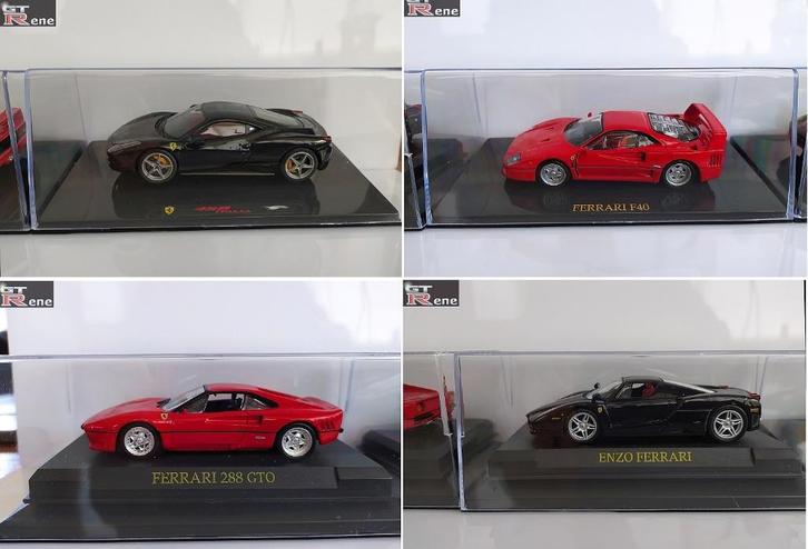 Ferrari Enzo-F40-288 GTO-458- 4st 1/43 1:43 in 1 koop, Hobby en Vrije tijd, Modelauto's | 1:43, Zo goed als nieuw, Auto, Overige merken