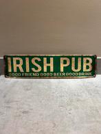 Retro metalen reclame wandbordje Irish Pub mancave bar café, Ophalen of Verzenden, Zo goed als nieuw, Reclamebord