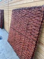 Wilgentenen gevlochten in stalenrasper, Tuin en Terras, Schuttingen, Ophalen of Verzenden, Hout, Minder dan 3 meter, 1 tot 2 meter