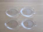 Arcoroc France 4 glazen visborden D27 bij 20,5cm, Huis en Inrichting, Keuken | Servies, Glas of Glazen, Ophalen of Verzenden, Overige stijlen