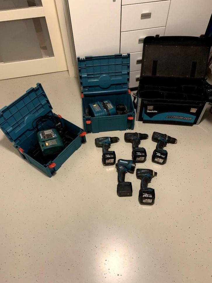 accuboormachnines Makita, Doe-het-zelf en Verbouw, Gereedschap | Boormachines, Gebruikt, Boor- en Schroefmachine, Minder dan 400 watt