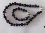 Mooi setje met halsketting en armband van donkere Amethist, Verzenden, Overige materialen, Armband