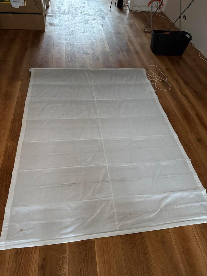 Semi-transparante vouwgordijn 203x150 cm, Huis en Inrichting, Stoffering | Gordijnen en Lamellen, Gebruikt, 200 cm of meer, 100 tot 150 cm