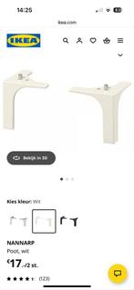 Ikea NANNARP meubelpootjes wit 4 stuks, Ophalen of Verzenden, Zo goed als nieuw