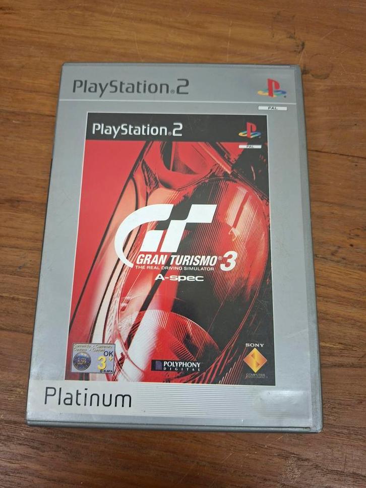 Gran Turismo 3 A-Spec PS2, Spelcomputers en Games, Games | Sony PlayStation 2, Zo goed als nieuw, Racen en Vliegen, 1 speler, Vanaf 3 jaar