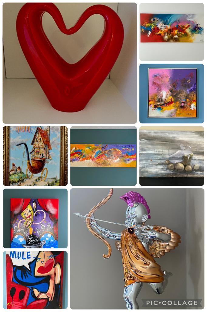 Diverse kunstwerken, Antiek en Kunst, Kunst | Schilderijen | Modern, Ophalen