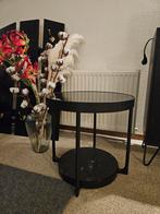 Rond tafeltje met glazen blad, Ophalen, Minder dan 45 cm, Minder dan 55 cm, Gebruikt