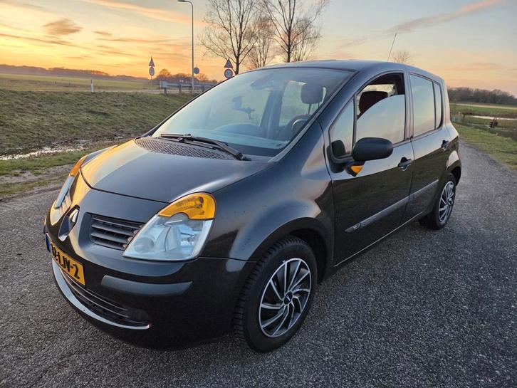 Renault Modus 1.2 2005 Zwart, Auto's, Renault, Bedrijf, Modus, Airbags, Airconditioning, Centrale vergrendeling, Elektrische ramen