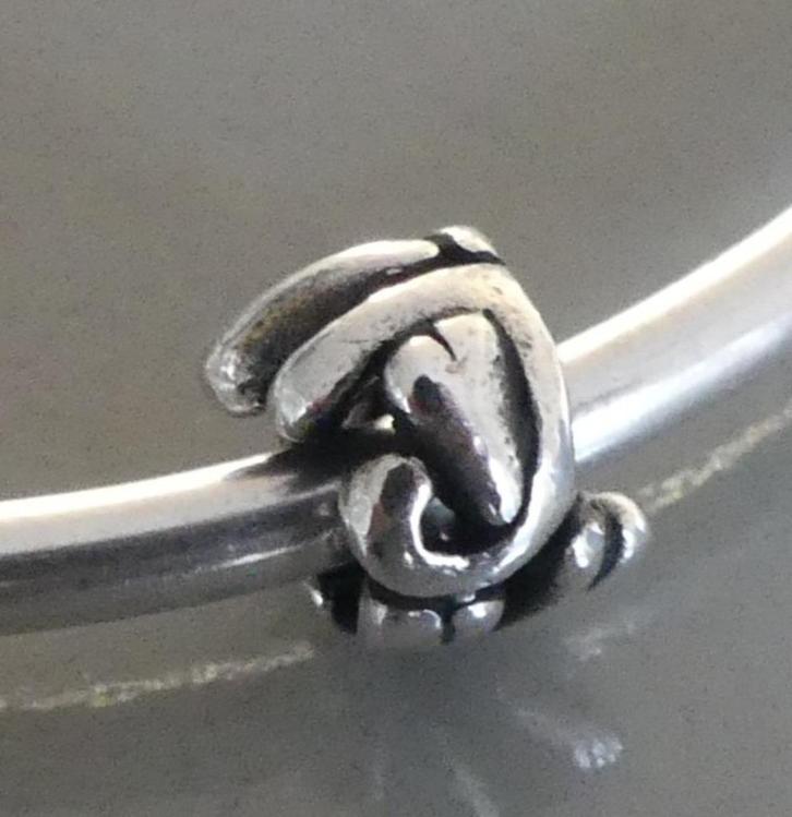Trollbeads LETTER "J", Sieraden, Tassen en Uiterlijk, Bedels, Zo goed als nieuw, Trollbeads, Zilver, 1 bedel, Verzenden