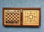 Houten Reis Schaakspel + molenspel | Vintage, Hobby en Vrije tijd, Gezelschapsspellen | Bordspellen, Een of twee spelers, Ophalen of Verzenden