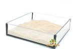 Glazen zandschaal vierkant 20 cm - Gebruikt, Minder dan 60 cm, Gebruikt, Overige typen, Minder dan 75 cm
