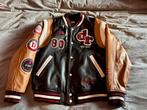 Lederen Bomberjack Varsity van Zara, Kleding | Heren, Ophalen of Verzenden, Zo goed als nieuw, Maat 48/50 (M), Zwart