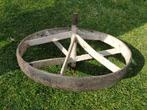 Oud kruiwagen wiel 45 cm doorsnede, Antiek en Kunst, Ophalen