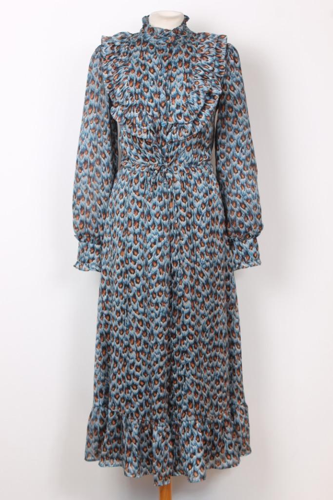 Xmas! Maxi jurk van Fabienne Chapot maat 40, Kleding | Dames, Jurken, Zo goed als nieuw, Maat 38/40 (M), Blauw, Onder de knie