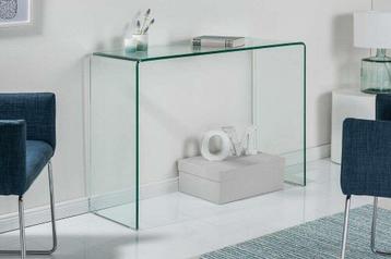 Glazen design bureau/dressoir 100 cm beschikbaar voor biedingen