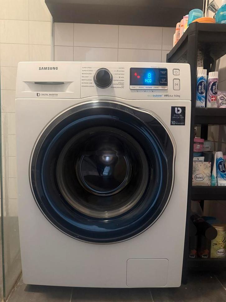 Samsung EcoBubble 9kg - Voorlader, Witgoed en Apparatuur, Wasmachines, Gebruikt, Voorlader, 8 tot 10 kg, 85 tot 90 cm, 1200 tot 1600 toeren