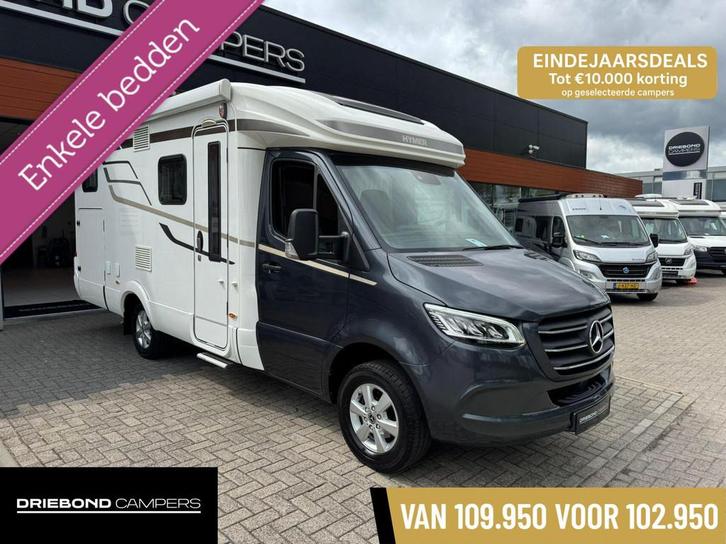 Hymer MLT 580 V6 190PK Enkele Bedden Led-Xenon Zonnepanelen, Caravans en Kamperen, Campers, Bedrijf, tot en met 3, Half-integraal
