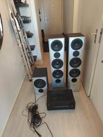 Canton LE109 Speakers + Subwoofer & Onkyo Receiver, Gebruikt, 120 watt of meer, Front, Rear of Stereo speakers, Ophalen