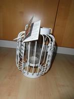 Lantaarn wit metaal    nieuw, Huis en Inrichting, Woonaccessoires | Kandelaars en Kaarsen, Wit, Nieuw, Ophalen of Verzenden, Metaal