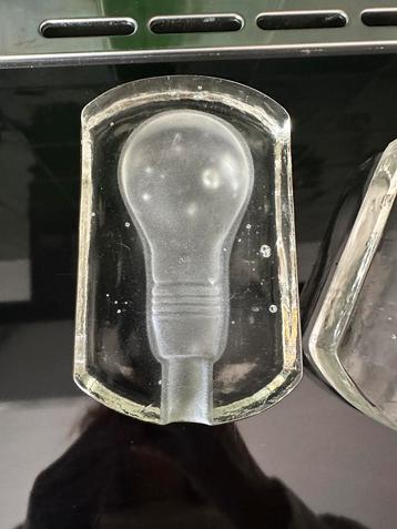 Glasobject lamp vintage en zwaar uitgevoerd beschikbaar voor biedingen