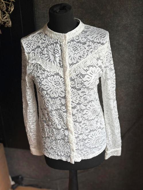 Maicazz super mooie witte kanten blouse mt 36 ZGAN, Kleding | Dames, Blouses en Tunieken, Zo goed als nieuw, Maat 36 (S), Wit