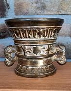 Antieke messing vijzelpot bronzen vijzel, Verzenden, Koper