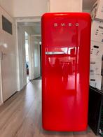 SMEG koelkast rood met vriesvak, Witgoed en Apparatuur, Met vriesvak, 200 liter of meer, Gebruikt, 140 tot 160 cm