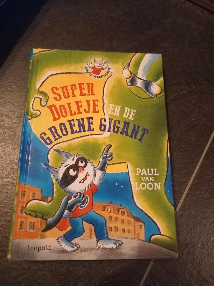 Paul van Loon - SuperDolfje en de Groene Gigant, Boeken, Kinderboeken | Jeugd | onder 10 jaar, Zo goed als nieuw, Fictie algemeen