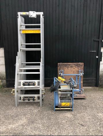 GEVRAAGD gebruikte GEDA Steinweg Böcker liften ladderlift beschikbaar voor biedingen