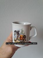 Beker mok met ezel en mandje, porselein D8xH10cm, Huis en Inrichting, Keuken | Servies, Overige typen, Nieuw, Ophalen of Verzenden